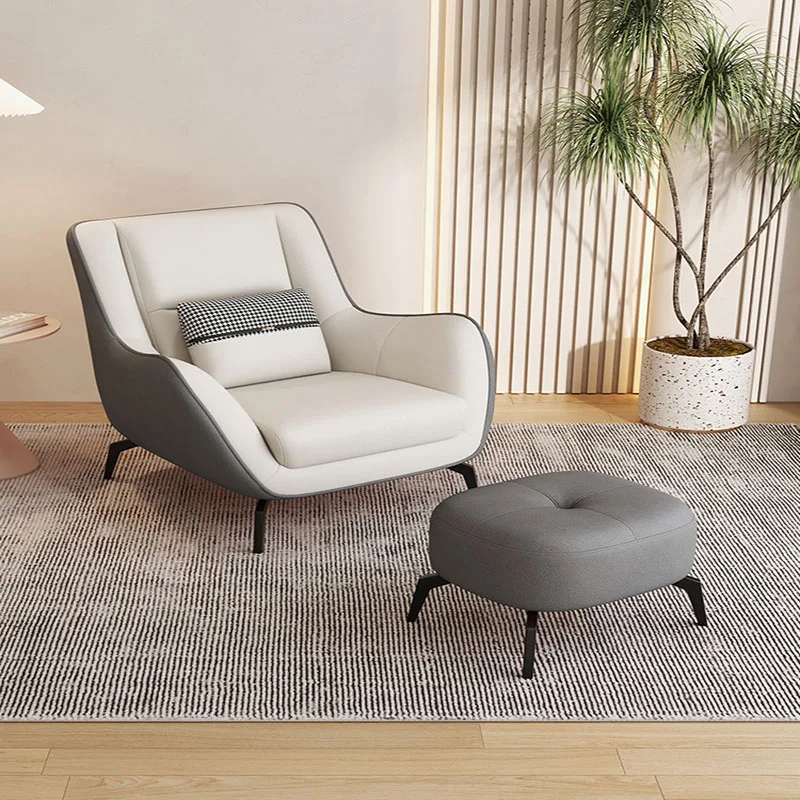 Одноместный стул Nordic Designer Мобильные Ленивые Скандинавские стулья для гостиной, Удобный шезлонг для чтения, мебель для патио DWH