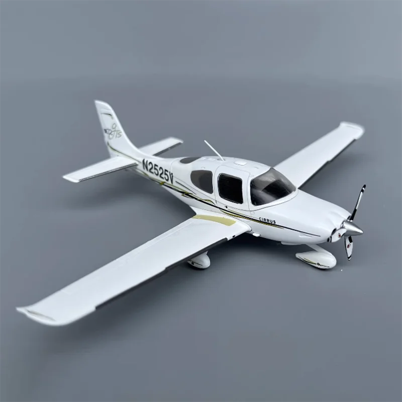Отлитый под давлением в масштабе 1: 72 Одномоторный самолет Cirrus SR22 N2525V, имитирующий сплав, готовая модель самолета, коллекция подарочных игрушек