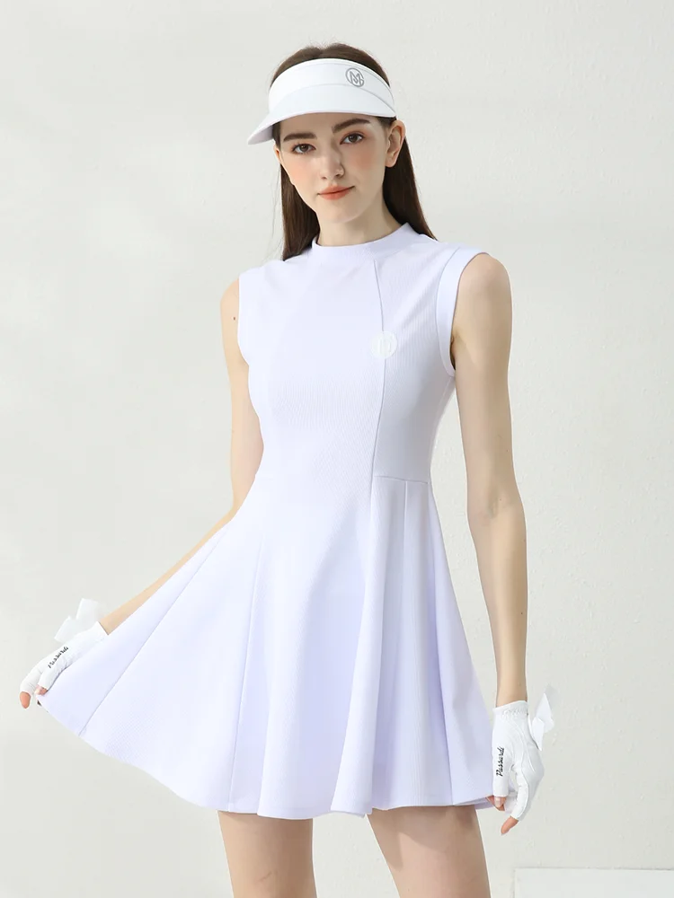 Платье для гольфа Женская летняя одежда Модная юбка с мячом для гольфа на высокой эластичности, Тонкая универсальная юбка, быстросохнущая женская одежда
