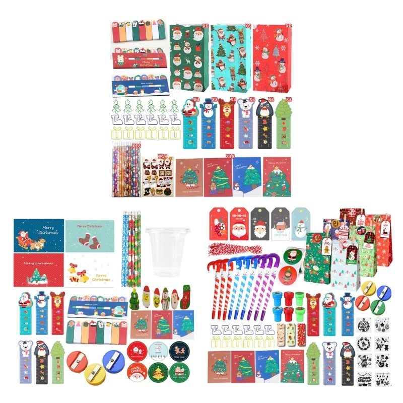 Подарочный набор Набор ластиков Рождественские подарки Набор карандашей Детские Рождественские канцелярские подарки Y9RF