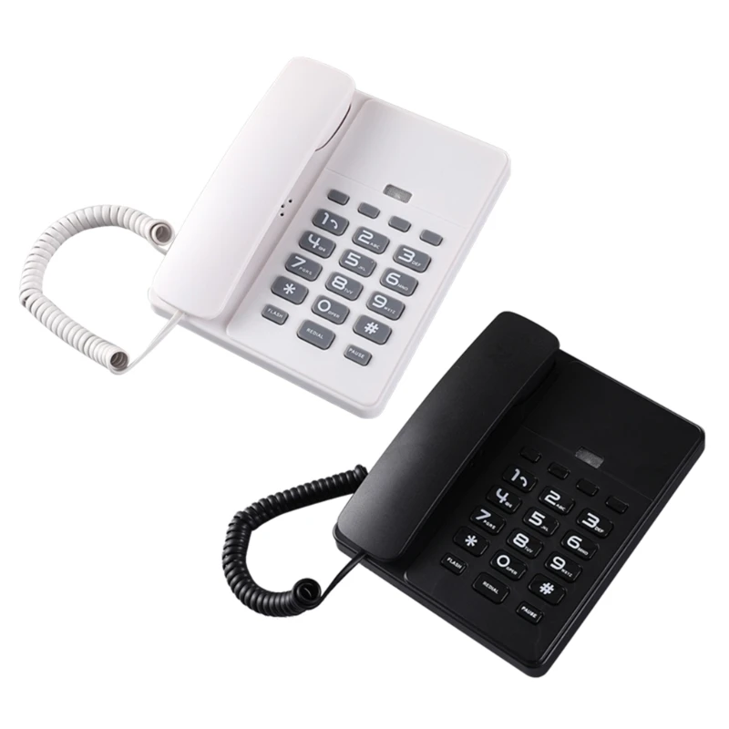 Проводной стационарный телефон HCD Телефон на английском языке с отключением звука, , и повторным набором номера челнока