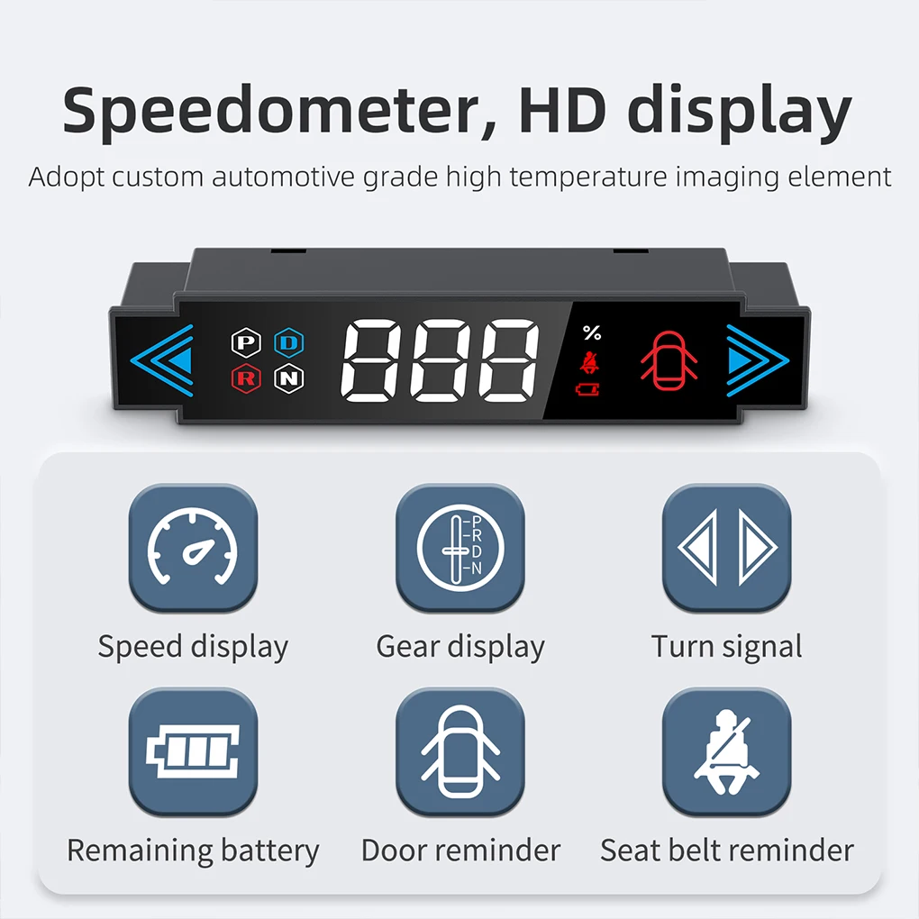 Простой в установке HUD Спидометра - Дисплей высокой четкости Для автомобильных материалов Удобный автомобильный дисплей Hud Head Up