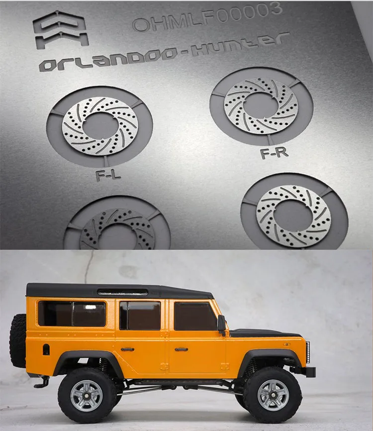 Радиоуправляемая модель Orlandoo Hunter Металлические тормозные дисковые колодки для модификации пластиковой ступицы колеса 15 мм 1/32 1/35