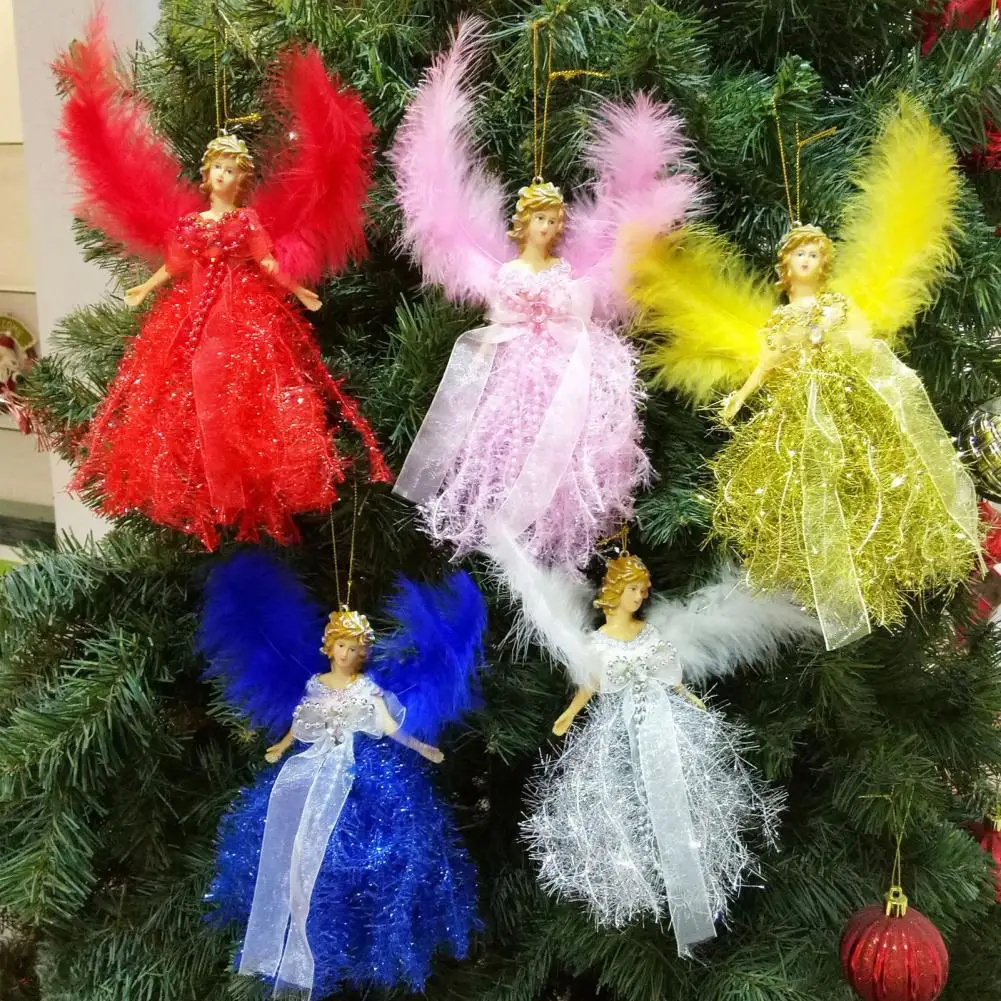 Рождественский орнамент в виде ангела, украшение в виде куклы-ангела, Очаровательная рождественская плюшевая кукла-ангел, Праздничное украшение, подарок на Рождество