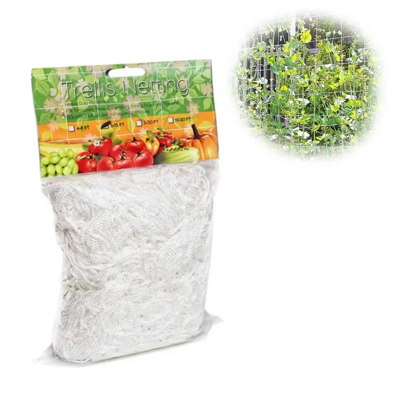 Садовая решетчатая сетка из сверхпрочного полиэстера, Решетчатая сетка для растений, Гидропоника для вьющихся растений, Квадратная сетка