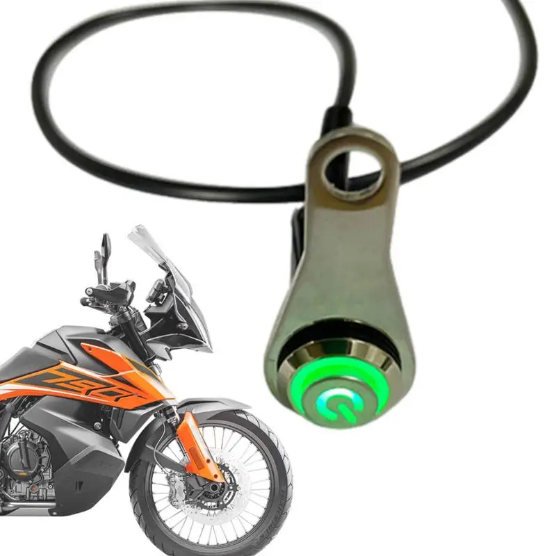 Светодиодный выключатель противотуманных фар мотоцикла, Непромокаемая кнопка включения-выключения противотуманных фар, Непромокаемый выключатель аварийного освещения, крепление на руле с самоустанавливающимся переключением