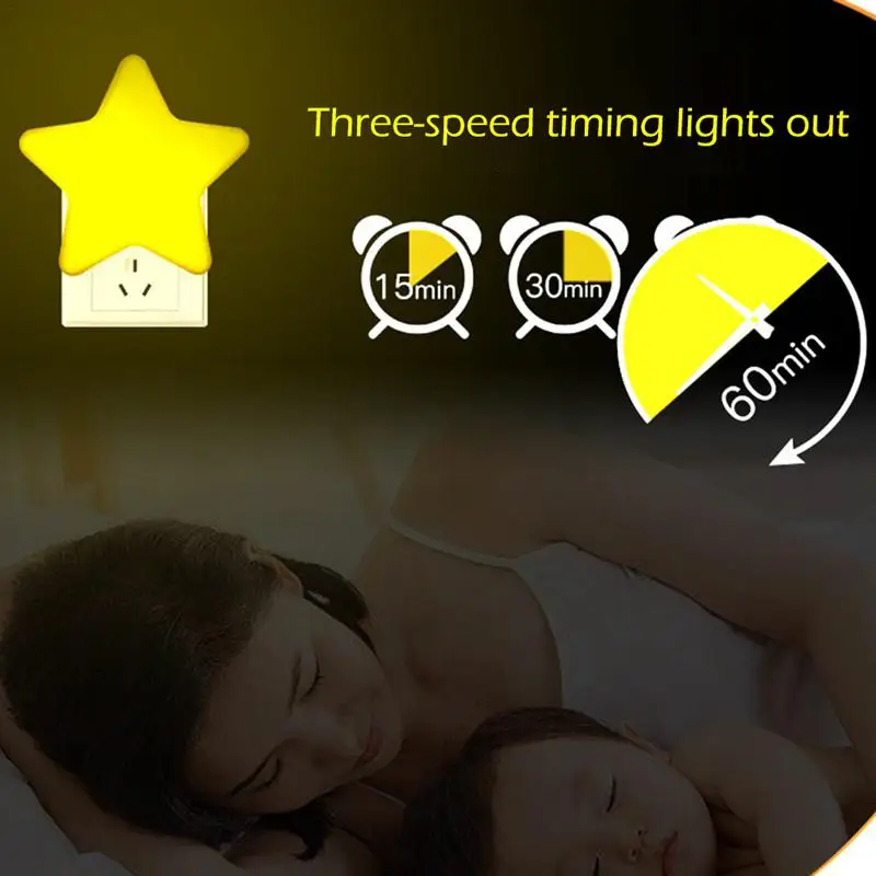Светодиодный плагин, звездный ночник, пульт дистанционного управления, затемняемый свет, Симпатичная лампа для синхронизации, спальня, ванная комната, прихожая, лестница, лампа, подарок для ребенка