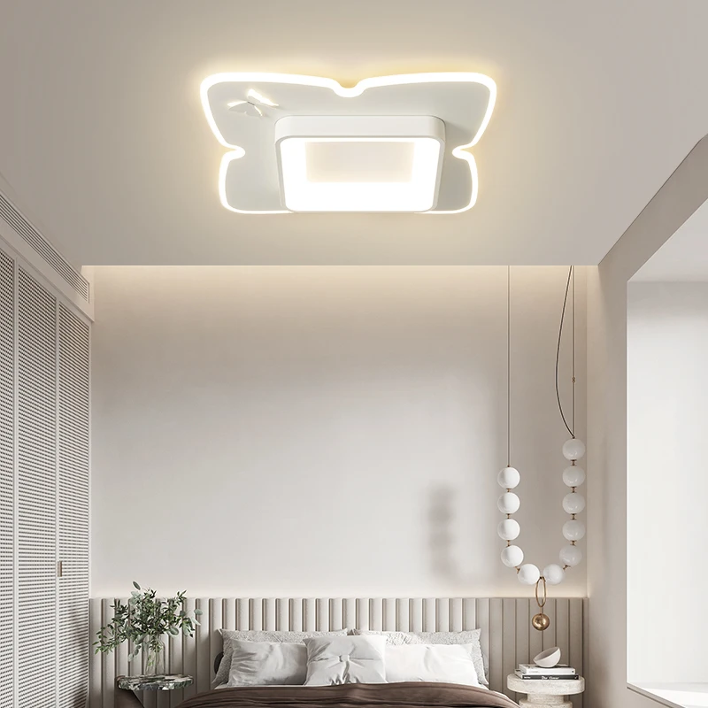Светодиодный потолочный светильник для спальни, современный простой теплый Романтический креативный Светильник для детской комнаты, Декор домашнего интерьера, Потолочные светильники