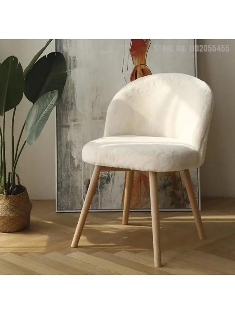 Скандинавский комод для макияжа со спинкой стул для домашней спальни дизайнерский легкий роскошный стул для макияжа net red ins nail art chair