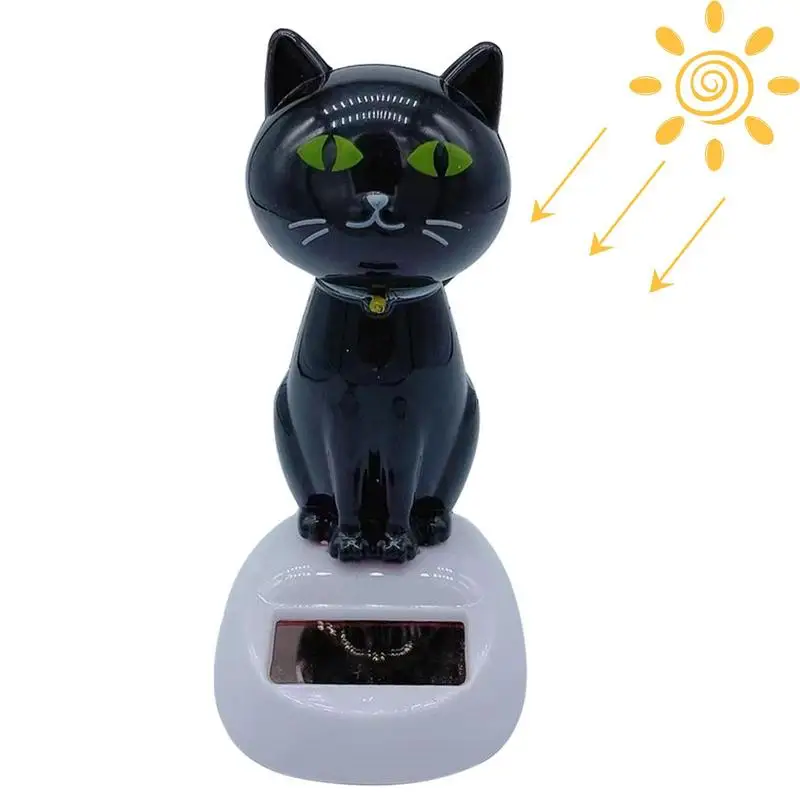 Солнечная танцующая игрушка, Симпатичное украшение приборной панели с качающимся котом на солнечной энергии, легкое украшение приборной панели автомобиля с танцующим котом для детей