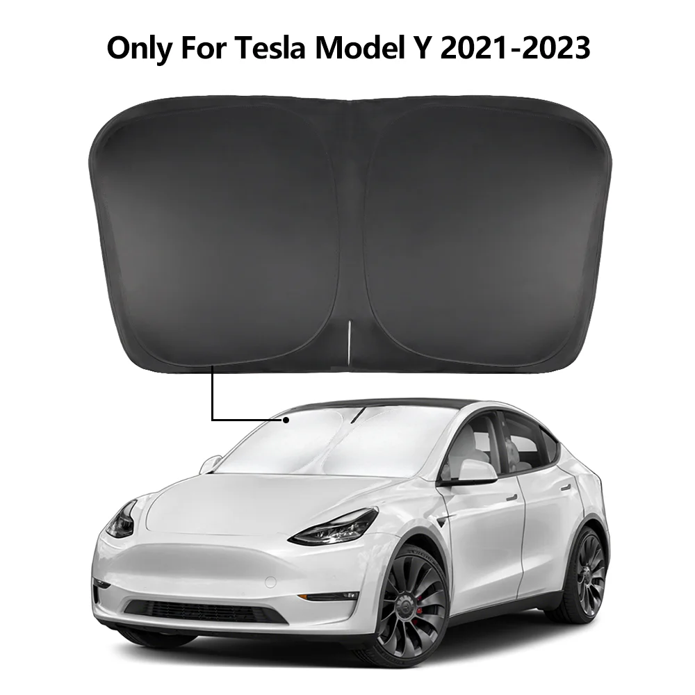 Солнцезащитные козырьки на лобовое стекло автомобиля для Tesla Модель Y 2021 2022 2023 Солнцезащитные козырьки на переднем стекле Защита от солнца