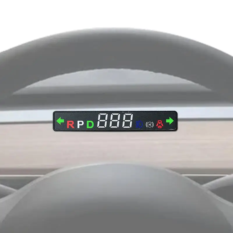 Универсальный Автомобильный Умный HUD-Дисплей LED Mini Head Up Display Для Модели Y/3 Спидометр На Лобовом Стекле Отображает Скорость Зубчатого Колеса