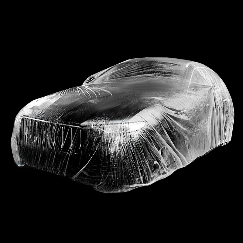 Универсальный чехол для автомобиля XL, внедорожника, гаража от дождя и пыли, прозрачный Одноразовый Водонепроницаемый Пылезащитный Прозрачный пластик