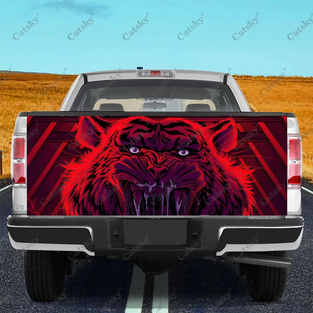 Фантазийные наклейки на грузовик Tiger, наклейка на заднюю дверь грузовика, наклейка на бампер, графика для легковых автомобилей, грузовиков, внедорожников