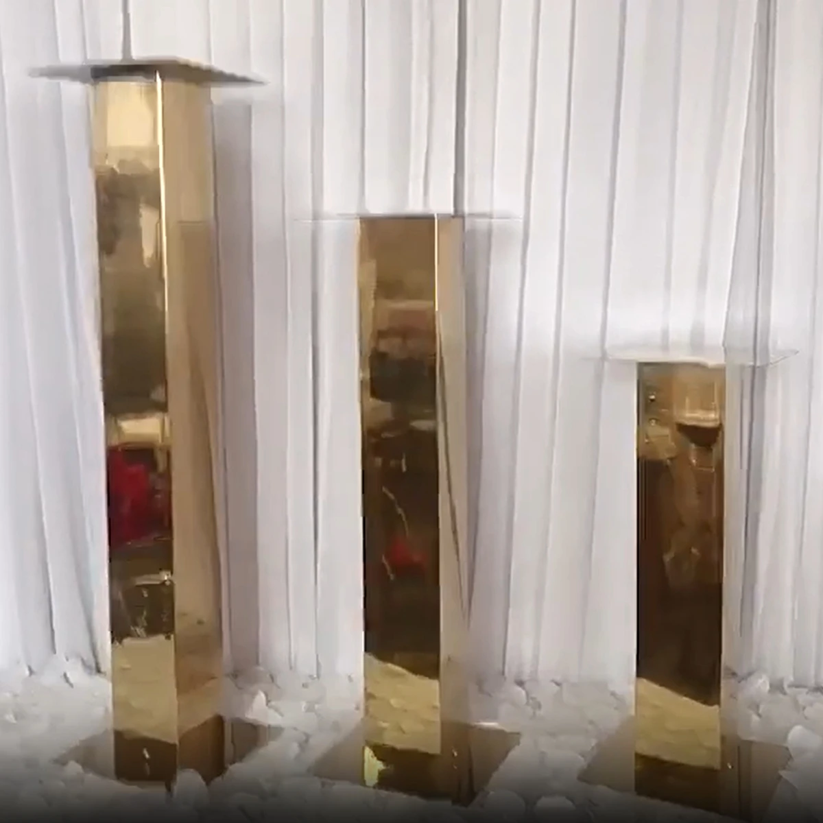 высота от 20 см до 110 см индивидуальное Украшение Золотые Высокие акриловые Центральные детали Обеденный стол Роскошное Свадебное украшение